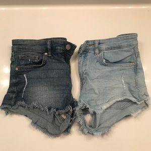 H&M 2 pack jean shorts